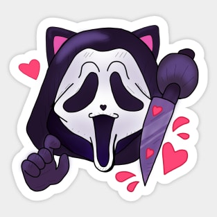 This is your valentine the Ghostface killer! Sticker